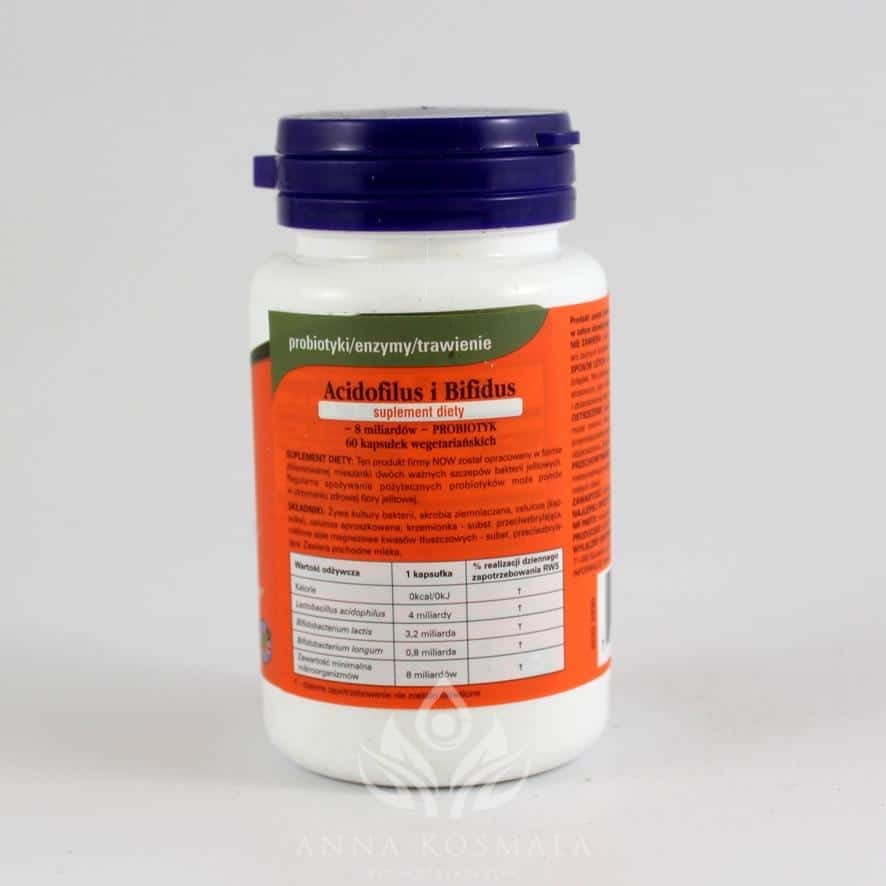 8 Bilion Acidophilus & Bifidus 60 kapsułek Now 2