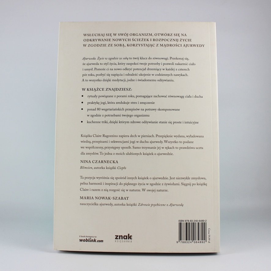 Ajurweda-życie w zgodzie ze sobą Claire Ragozzino 2