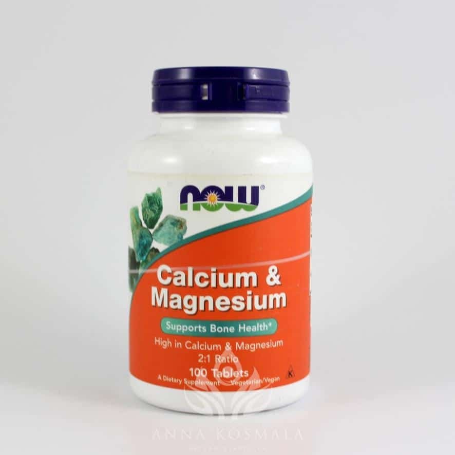 Calcium & Magnesium - Wapń i magnez 2 do 1 100 tabletek Now 1