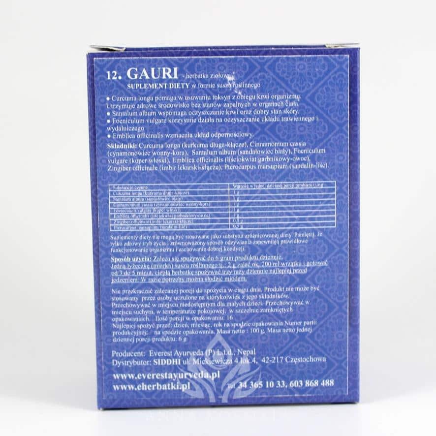 Gauri Tea 100g Everest Ayurveda 3