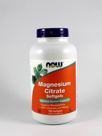 Magnesium Citrate (Cytrynian Magnezu) 180 kapsułek miękkich