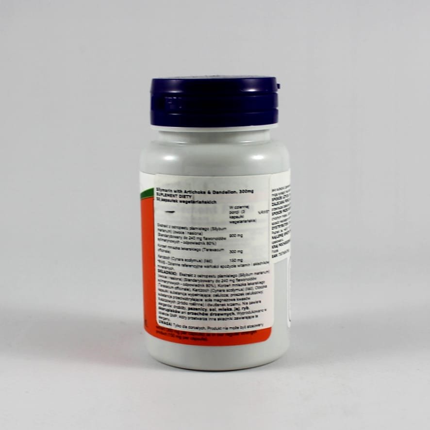 Milk Thistle extract 300mg 50 kapsułek Now 2