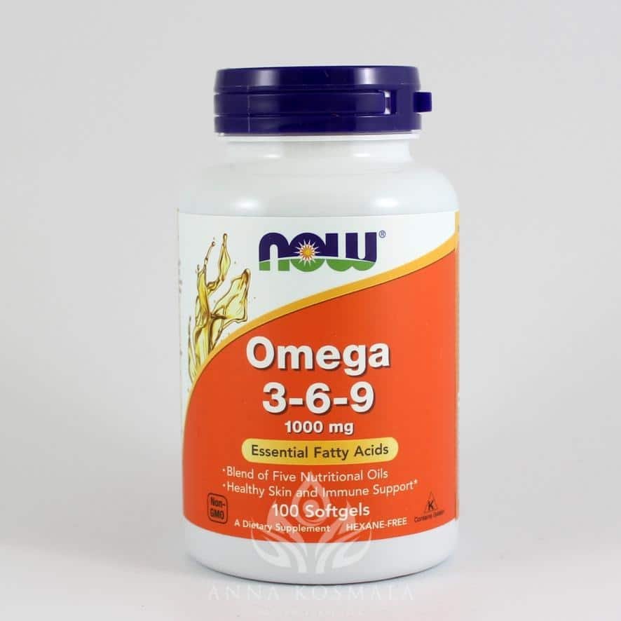 Omega 3-6-9 1000mg 100 kapsułek Now 1