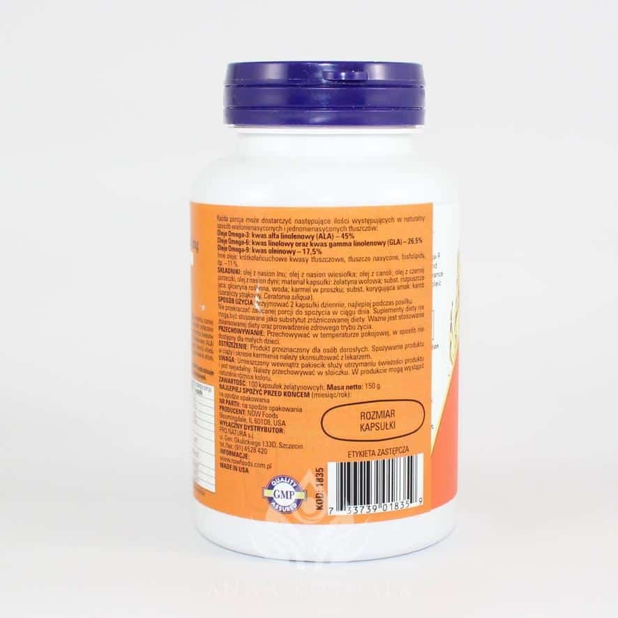 Omega 3-6-9 1000mg 100 kapsułek Now 3