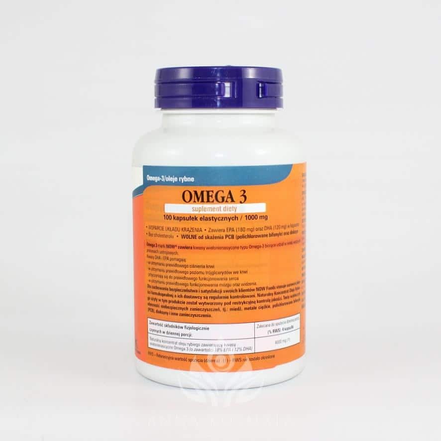 Omega 3 Fish oil 100 kasułek Now 2