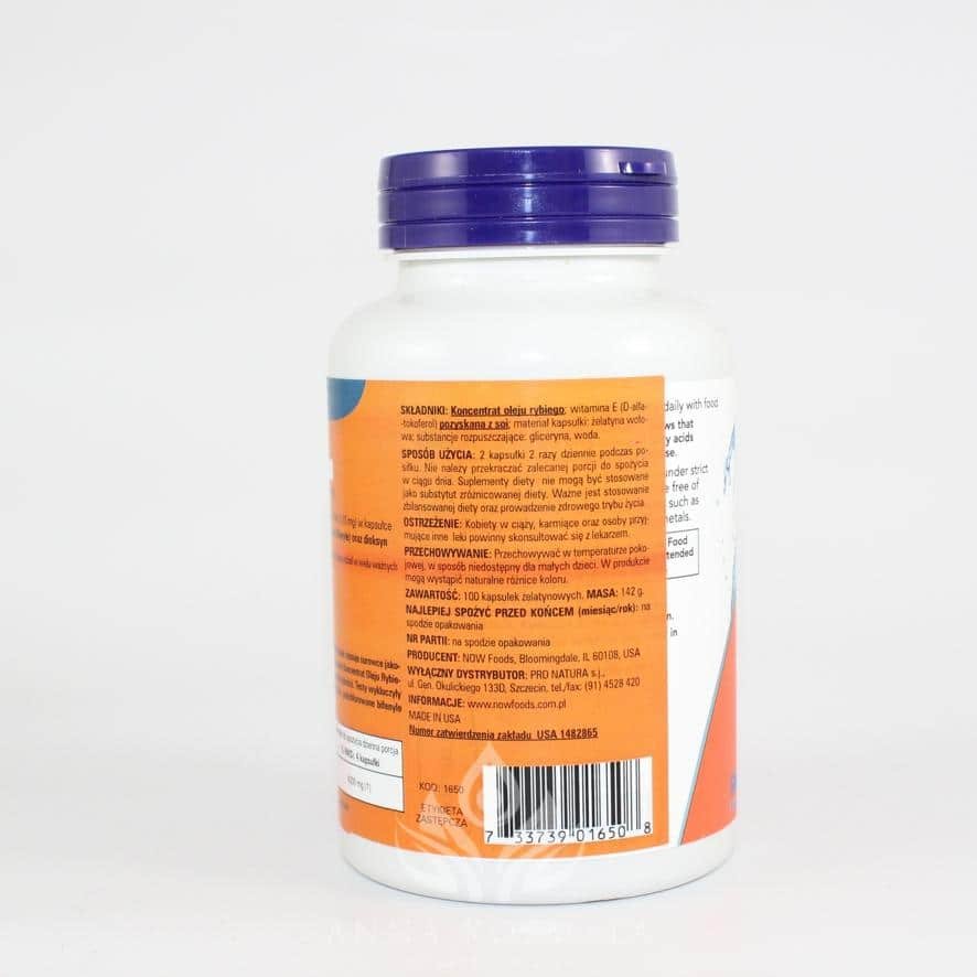 Omega 3 Fish oil 100 kasułek Now 3