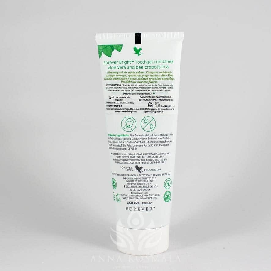 Pasta do zębów z aloesem i propolisem 130g Forever Living 2