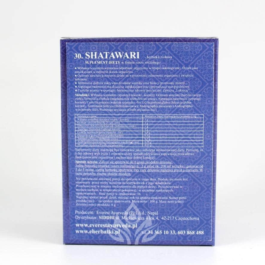 Shatawari Tea 100g Everest Ayurveda 3