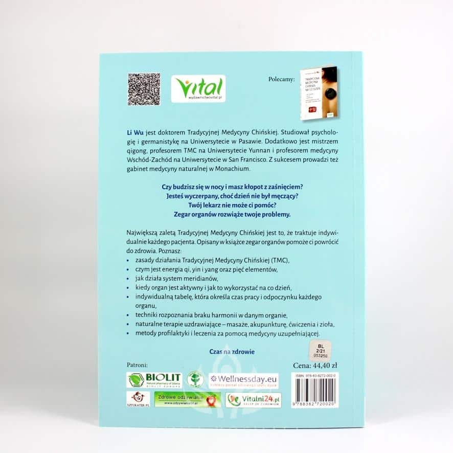 Zegar dobowej aktywności narządów według Tradycyjnej Medycyny Chińskiej rewers