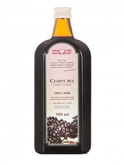 Czarny Bez sok 100% bez cukru 500 ml Polska Róża