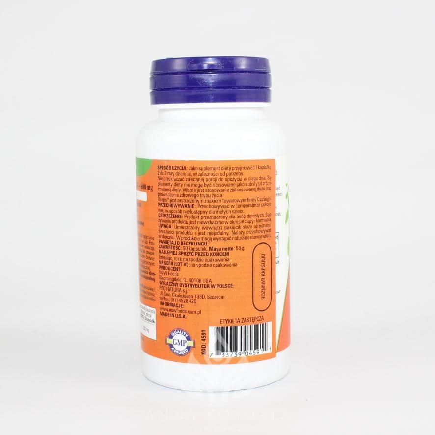 Andrographis Extract 400mg 90 kapsułek Now 3