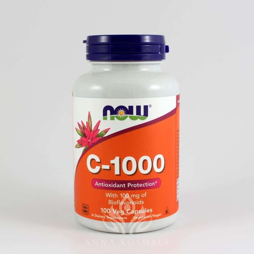 C-1000 witamina c z bioflawonoidami 100 kapsułek Now 1 C-1000 Witamina C z bioflawonoidami i rutyną 100 wege kapsułek
