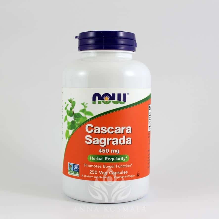 Cascara Sagrada 450 mg 250 kapsułek Now 1 Cascara Sagrada 450 mg 250 kapsułek