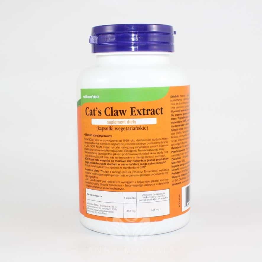 Cat's Claw Extract - koci Pazur 120 kapsułek Now 2