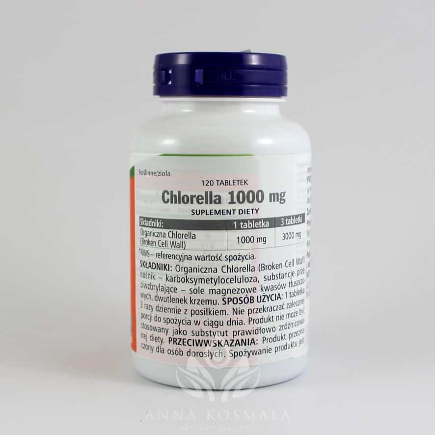 Chlorella 1000mg 120 tabletek Now 2