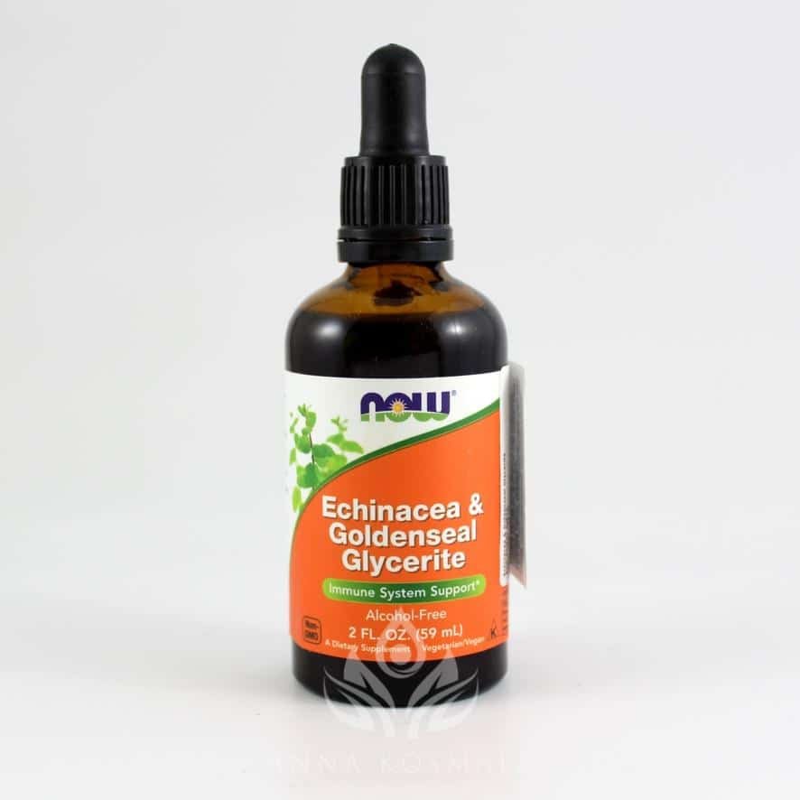 Echinacea & Goldenseal Glycerite- wyciąg z jeżówki i gorzknika 59 ml Now 1 Echinacea & Goldenseal Glycerite (Wyciąg z jeżówki i gorzknika) krople 59 ml