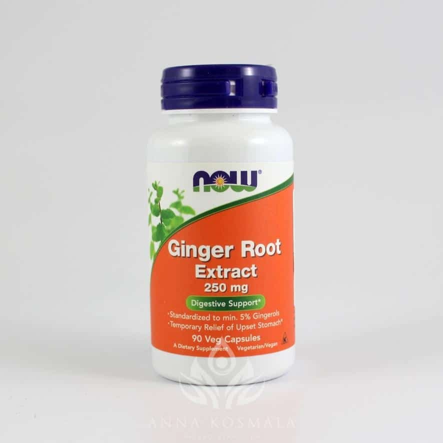 Ginger Root extract-korzeń imbiru ekstrakt 250mg Now 1 Ginger Root Extract (Korzeń imbiru ekstrakt) 250 mg 90 kapsułek weg.