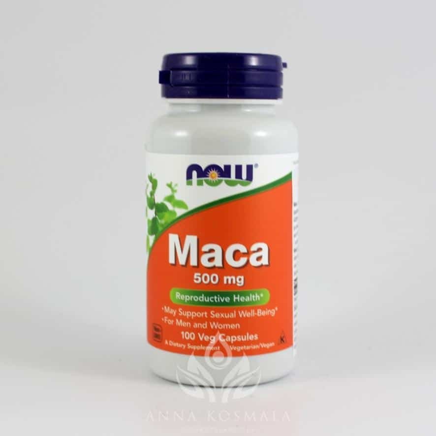 Maca 500mg 100 kapsułęk Now 1 Maca 500mg 100 kapsułek