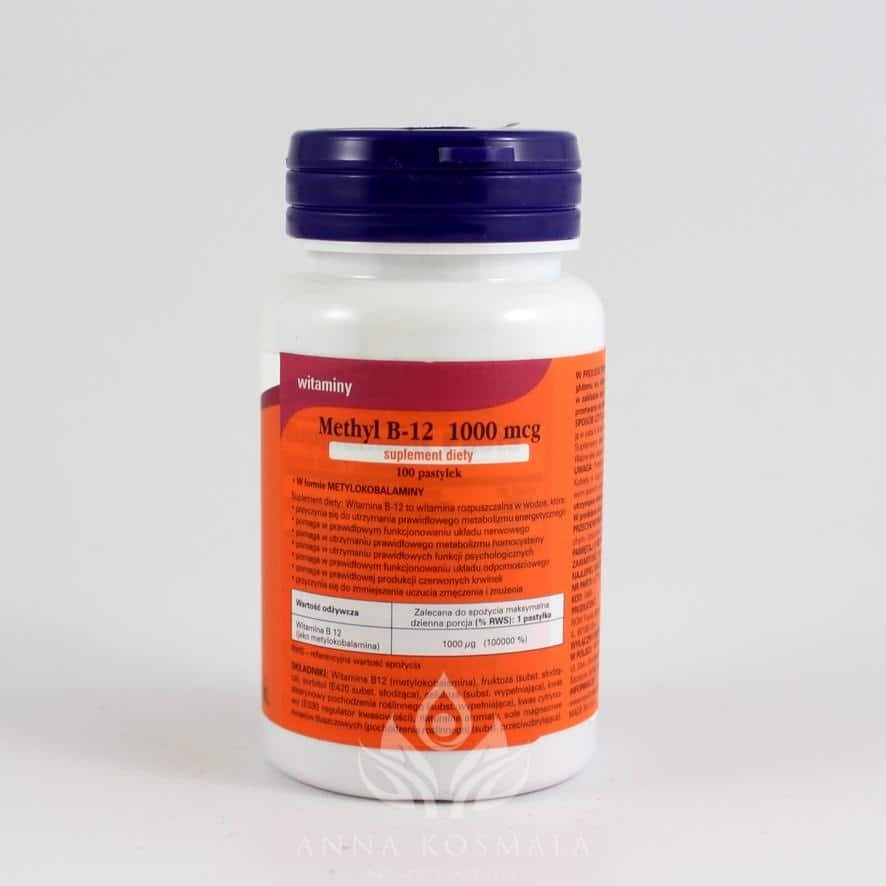 Methyl B-12 1 mcg 100 kapsułek Now 2