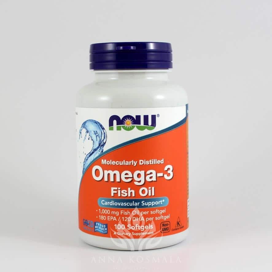 Omega 3 Fish oil 100 kasułek Now 1 Omega 3 Fish Oil 100 kapsułek