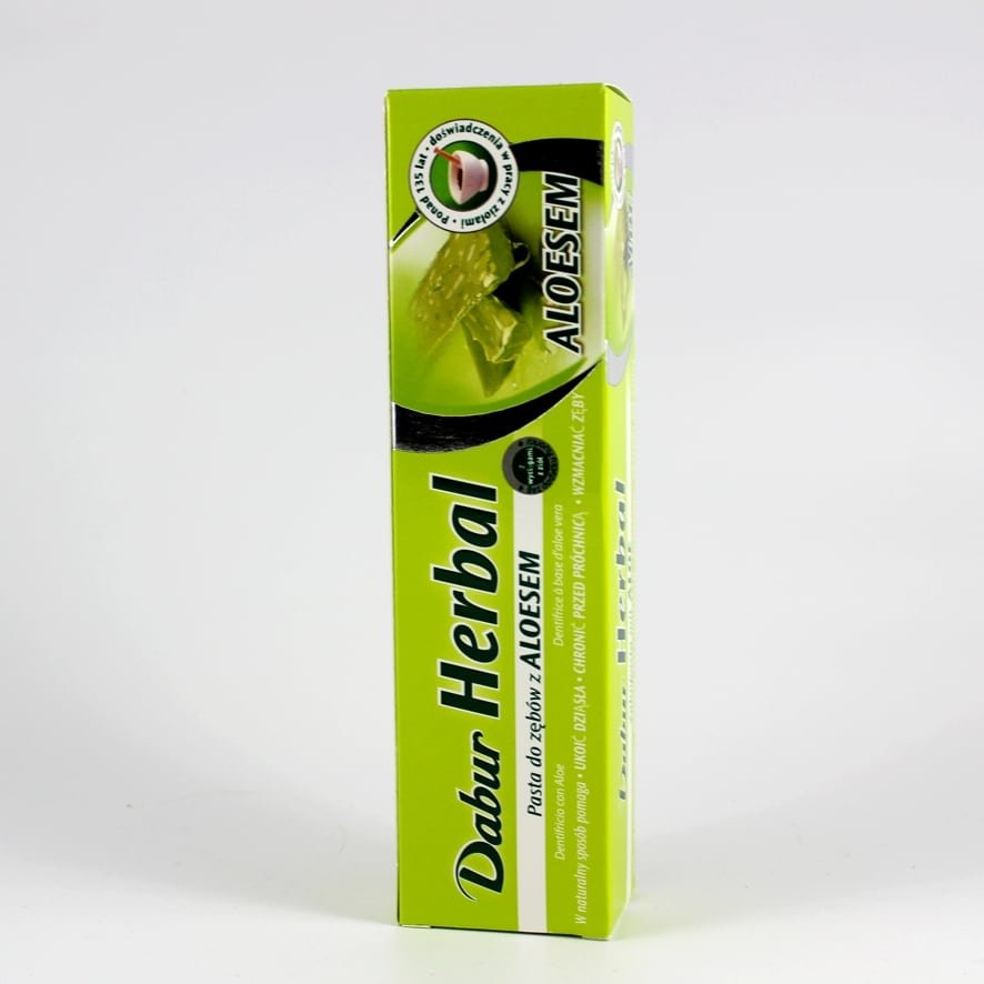 Pasta do zębów z aloesem Dabur 1 Pasta do zębów z aloesem ALOE VERA ORGANIC 100ml Dabur