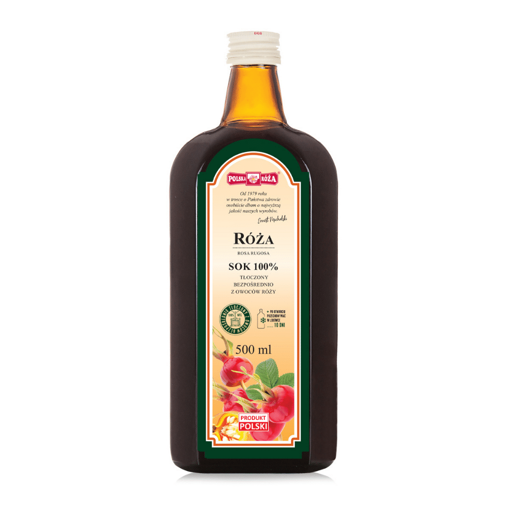 ROZA500-sok-100-Roza-500-ml-Polska-Roza-5902768174304 Róża sok 100% bez cukru 500 ml Polska Róża