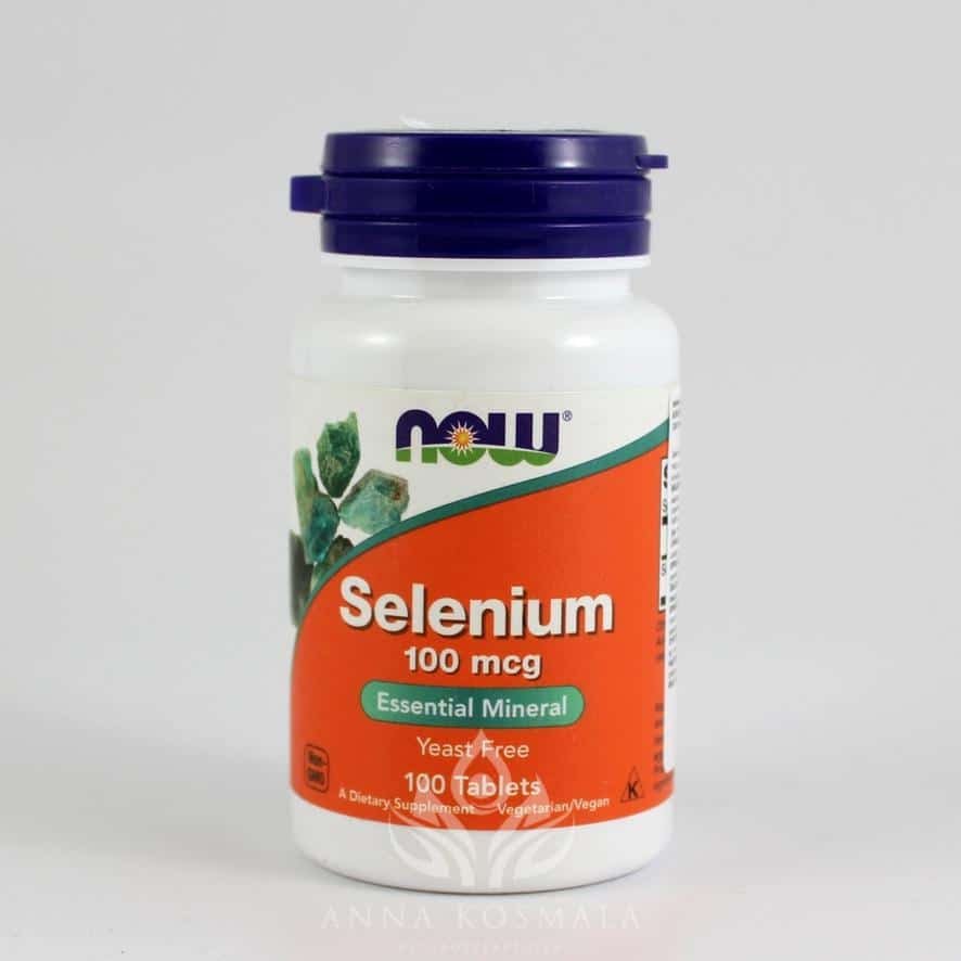 Selenium 100 mcg 100 tabletek Now 1 Selenium 100 mcg 100 tabletek