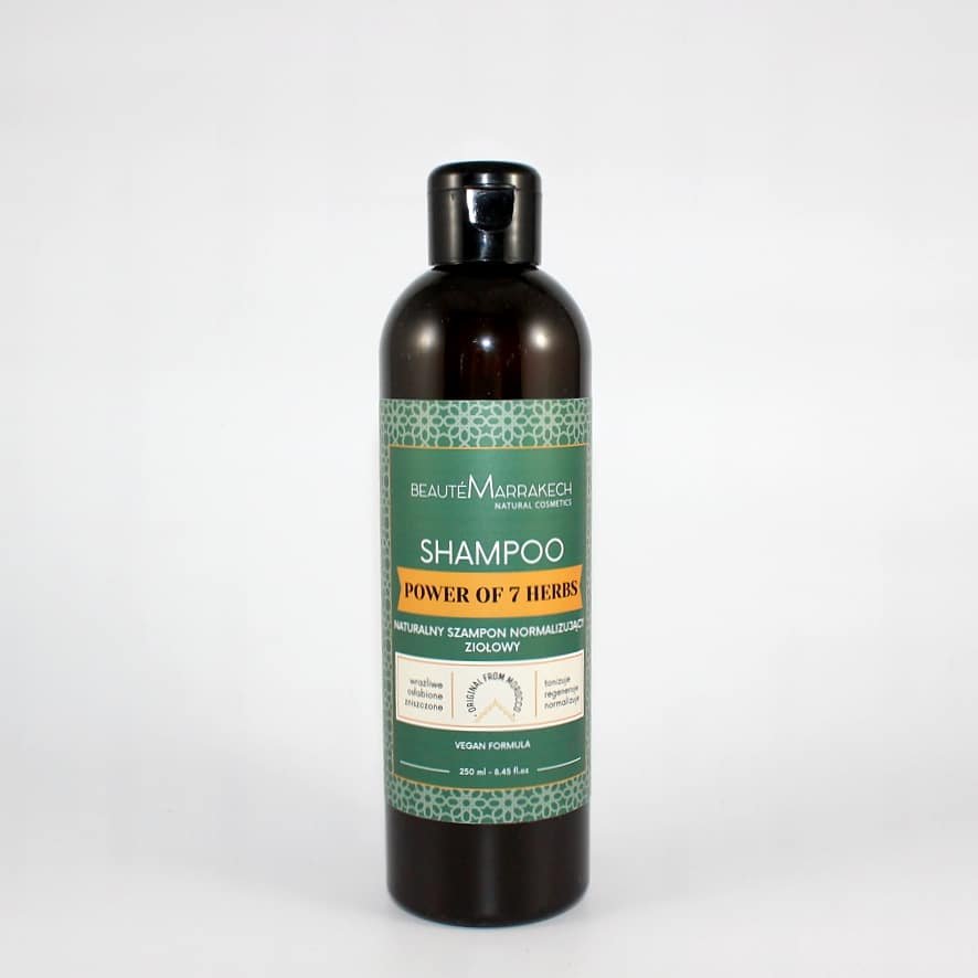 Shampoo moc 7 ziół Beaute Marrakech 250ml 1 Normalizujący szampon do włosów Moc 7 ziół (Shampoo Power of 7 Herbs) 250 ml Beaute Marrakech