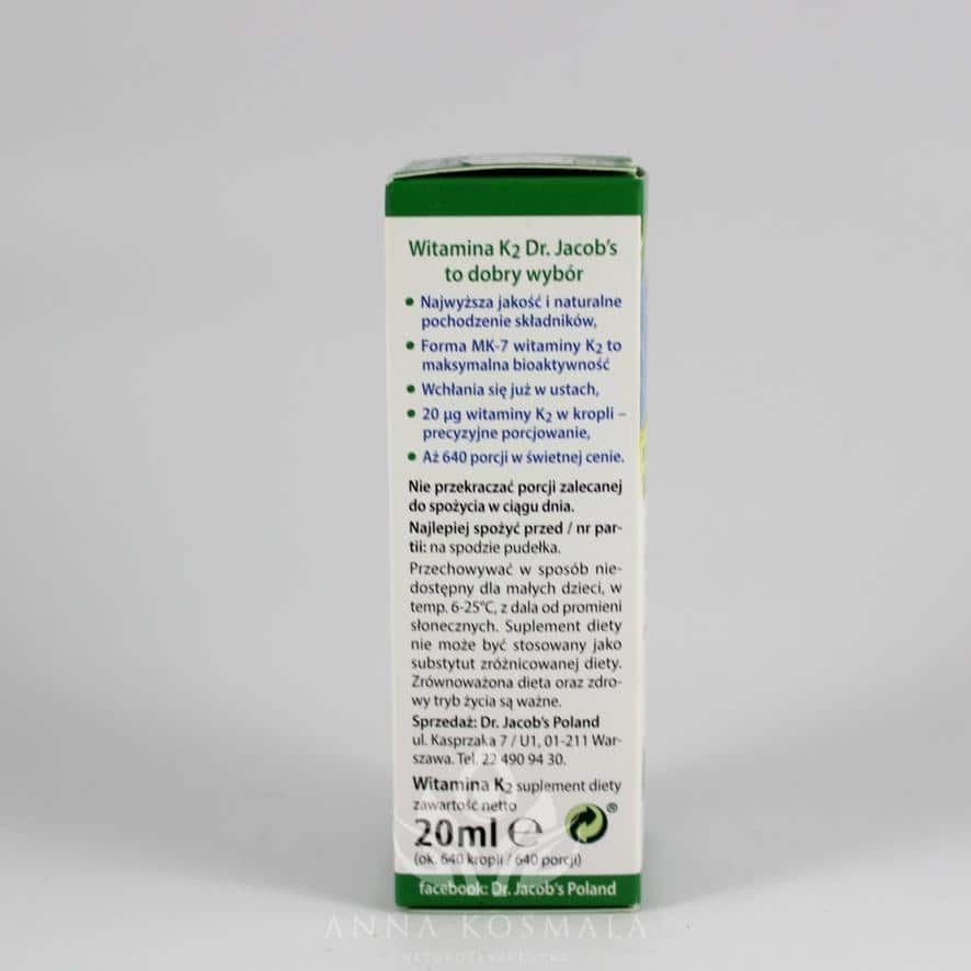 Witamina K2 20ml Dr. Jacob's 4