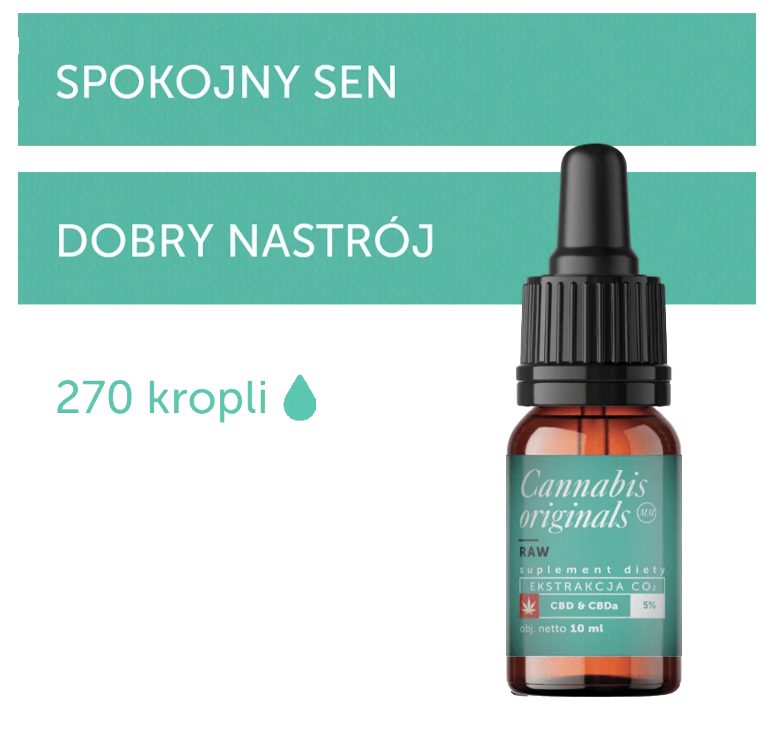 cbd 10 ml Olejek konopny RAW 5% 10 ml