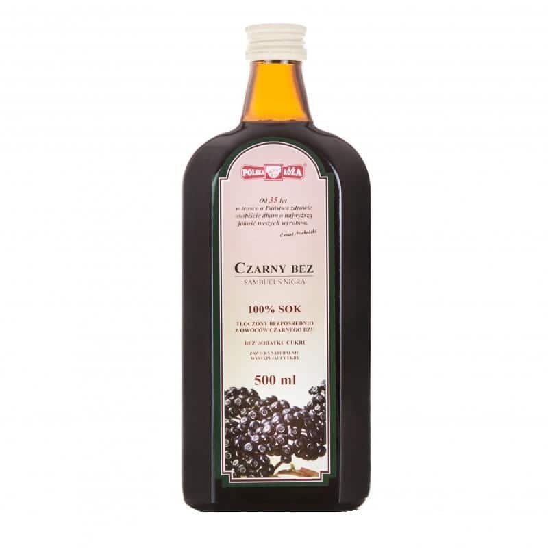 czarny-bez-sok-100-500-ml-polska-roza- Czarny Bez sok 100% bez cukru 500 ml Polska Róża