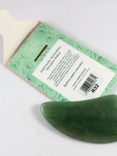 Jadeitowy kamień Gua Sha do masażu twarzy – trójkąt