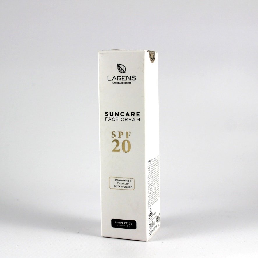 krem do twarzy przeciwsłoneczny SPF 20 Larens 1 Larens Suncare Face Cream SPF 20 – Krem ochronno-regenerujący do twarzy z filtrami przeciwsłonecznymi 50 ml