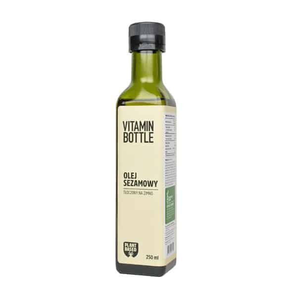 olej sezamowy Olej sezamowy tłoczony na zimno 250 ml Vitamin Bottle