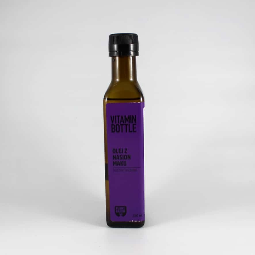 olej z nasion maku 250ml Vitamin Bomb 1 Olej makowy (tłoczony na zimno) 250ml Vitamin Bottle