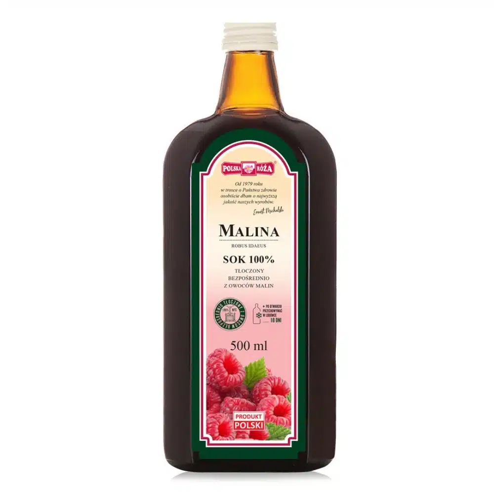 pol_pl_Polska-Roza-Sok-Malina-100-500-ml-115405_2 Malina 100% sok 500 ml Polska Róża