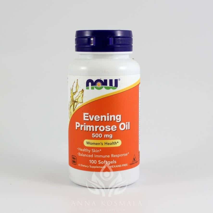 Evening Primrose Oil -olej z wiesiołka 500mg 100 kapsułek Now 1 Evening Primrose Oil (Olej z wiesiołka) 500 mg 100 kapsułek