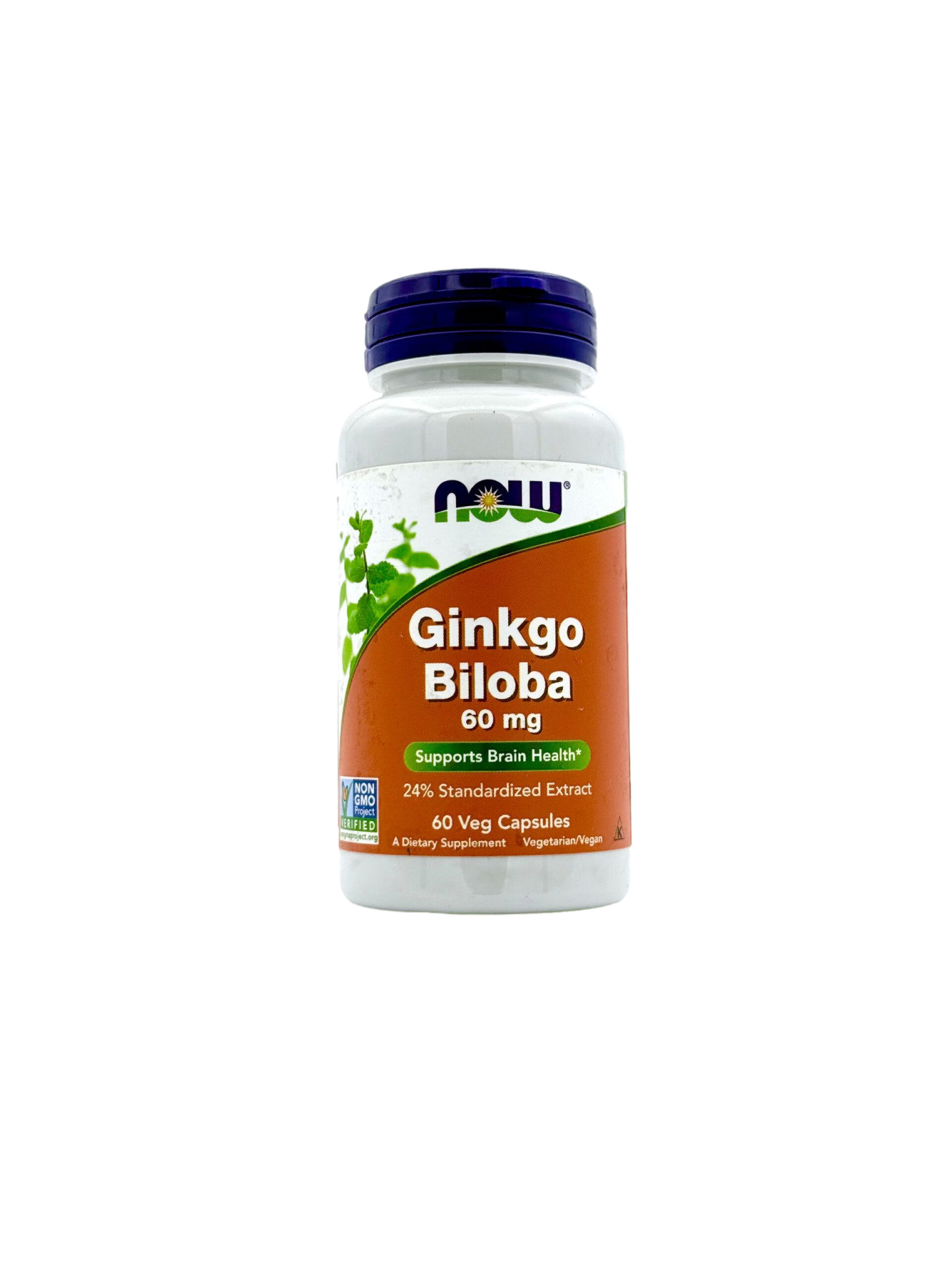 IMG_0138 Ginkgo Biloba 60 mg, 60 kapsułek, Non‑GMO, wegańskie